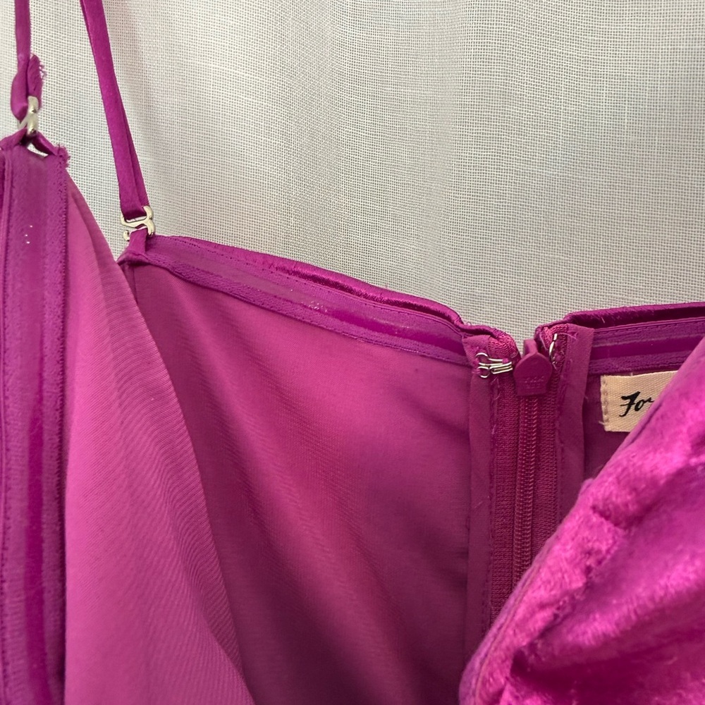 For Love & Lemons Magenta Mini ✿ Ruched Metallic - Picture 5 of 7